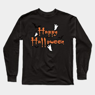 Halloween bats & ghosts Long Sleeve T-Shirt